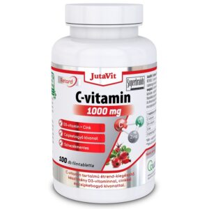 Jutavit C-vitamin 1000mg + D3 + Cink tabletta - 100db